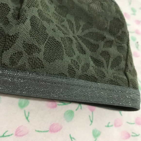 NWT Aerie Sparkly Bralette M Island Breeze Royal Palm Green - Picture 6 of 12